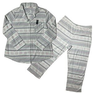 La Vie En Rose Women’s Pajamas XL Soft White Pink Purple Grey NWT